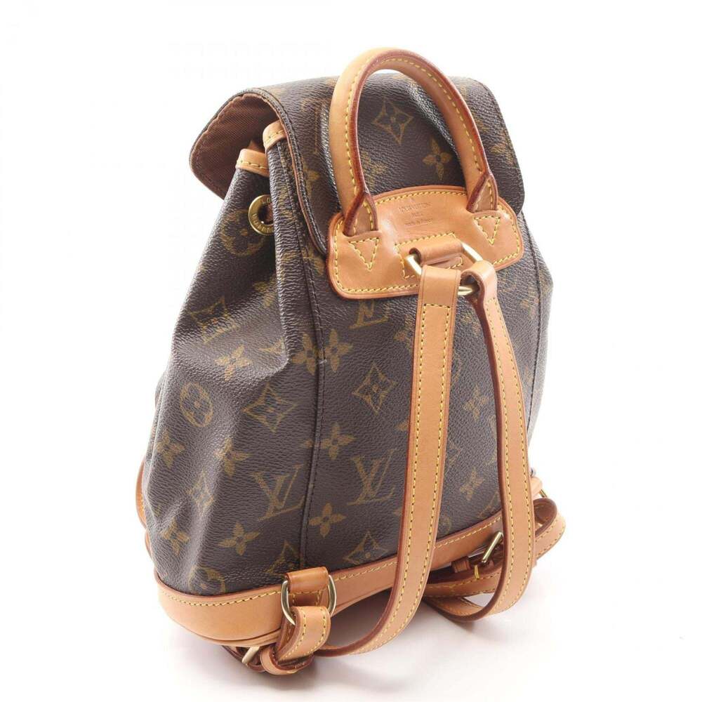 LOUIS VUITTON Authentic Brown Monogram Leather Backpack - Picture 2 of 9